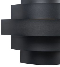 Lampă de perete modernă neagră cu LED inclus, cu 3 trepte de intensitate luminoasă - Lines