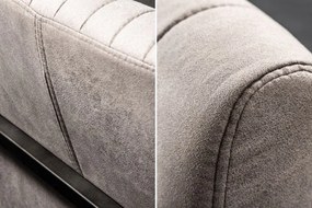 Scaun cu brate design retro Big Aston microfibra taupe