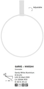Lustra/Plafoniera LED ajustabila design modern GARVE White 60cm