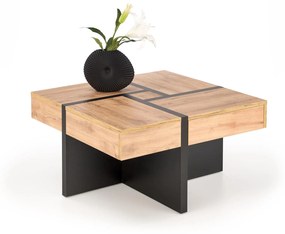 Masă de cafea Shanell 80 (stejar craft + negru). 1092459