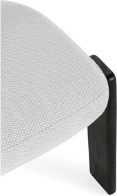 Scaune de dining negre/gri-deschis 2 buc. tapițate Nadia – MOME