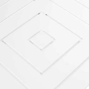 Masuta pentru interior/ exterior design LUX din aluminiu Vistamar alb, 101x101cm