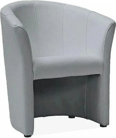 Fotoliu TM-1, gri/negru, piele ecologica/plastic, 67x60x76 cm