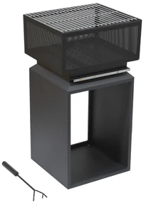Cattara Focar portabil cu grilă Cube, 74 cm