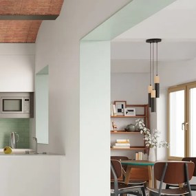 Lustră pe cablu PABLO 3xGU10/40W/230V neagră Sollux SL.1014