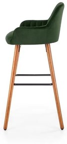 Scaun bar catifea H-93 verde – H 98 cm