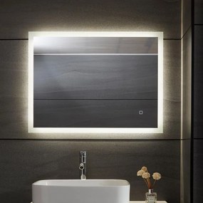 Aquamarin Oglindă de baie cu iluminare LED, 100 x 60 cm