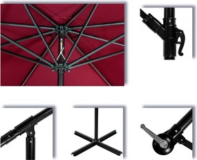 STILISTA Umbrelă cu copertă Ø 3 m, verde