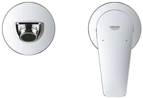 Baterie lavoar Grohe Bauedge , montaj in perete, corp incastrat inclus,crom,proiectie 17 cm, model 2022 crom-20474001