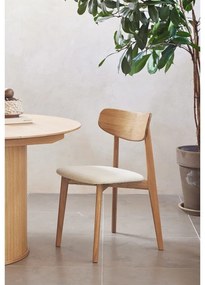 Scaun de dining crem/în culoare naturală Elim – Unique Furniture