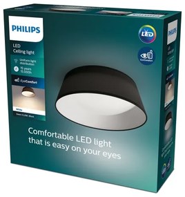 Plafonieră LED DAWN LED/14W/230V neagră Philips