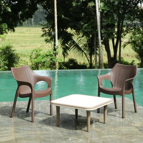 Scaun din ratan Cambridge Dark Brown 61 x 54 x 80 cm