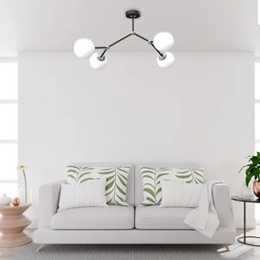 Lustră aplicată JOY 4xE14/40W/230V negru/crom lucios