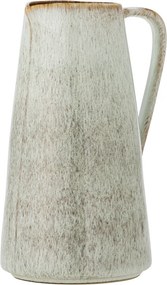 Carafă din ceramică artizanală natur cu finisaj texturat în tonuri de bej și maro, 1500 ml, 13×24 cm, „Fleur"