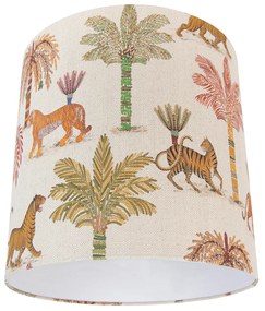 Abajur din material textil multicolor cu imprimeu animal 40/40/40