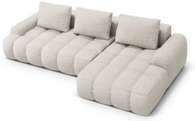 Colțar bej extensibil/cu spațiu de depozitare (cu colț pe partea dreaptă/cu șezlong) Linz – Cosmopolitan Design