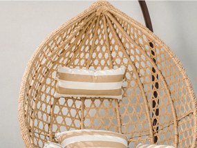 Scaun suspendat maro deschis TROPIKAL cu suport.