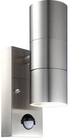 Aplica de perete exterior LED din otel inoxidabil cu protectie IP44 cu senzor de miscare STYLE 3201-2SL GL