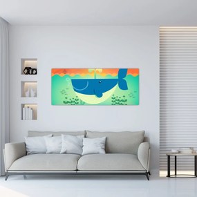 Tablou - Balena veselă (120x50 cm)