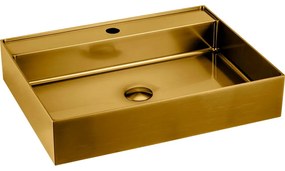 Chiuvetă aurie din oțel inoxidabil 55x42 cm Aurum – Sapho