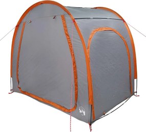 vidaXL Cort pentru depozitare biciclete cu acoperiș Gri și Portocalie