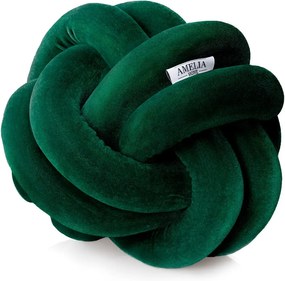 Pernă decorativă AmeliaHome Nancy Knot Grey, verde