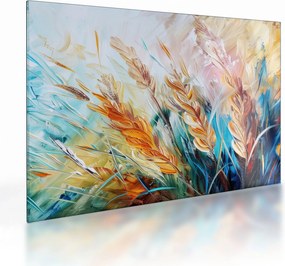 Tablou pe sticlă - Grâu, abstracție (70x50 cm)