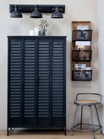 Aplica din metal cu 3 spoturi, finisaj negru antichizat, L85 cm, Factory