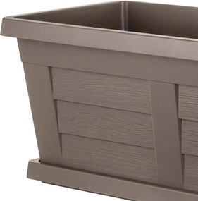 Jardinieră de grădină cu volum mare Bama Legno cappuccino, 80 x 40 x 35 cm, 80 cm