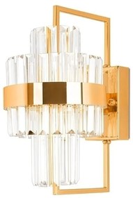 Aplica de perete LED, Metal Auriu, Cristale de Sticla, Empero