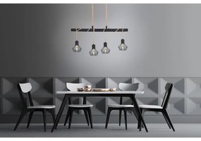Lustra suspendata design industrial PRISKA negru