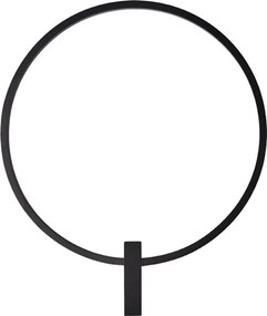 Aplica de perete design circular, lumina ambientala LED 23W, aluminiu negru