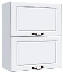 Corp superior 60 cu 2 usi orizontale Zebra MDF alb drept