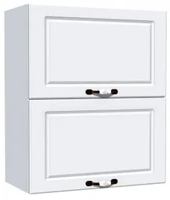 Corp superior 60 cu 2 usi orizontale Zebra MDF alb drept