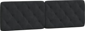 vidaXL Pernă tăblie de pat, negru, 160 cm, catifea