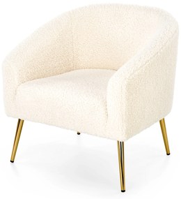 Fotoliu relax Goldie (Crem + Auriu). 1039475