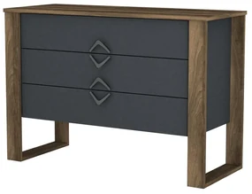 Comodă Bumerang Anthracite and Walnut