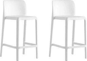 Set 2 scaune de bar Bayo albe 47/46,5/90 cm