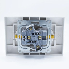 Priza dubla cu impamantare Arkedia Panasonic, ST, alba