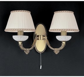 Aplica de perete din alama 2 brate design italian 5400