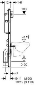 Set rezervor incastrat si cadru, Geberit Duofix, cu clapeta Delta 50 alba si set de fixare, 458.128.11.1