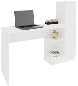 Birou haaus Reims, 1 Usa, Alb, 148 x 45 x 120 cm