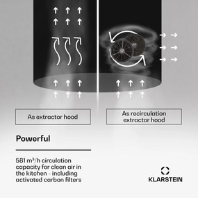 Beretta Premium, hotă, 544 m³/h, aparat, extracție/recirculare, LED, filtru cu carbon activat
