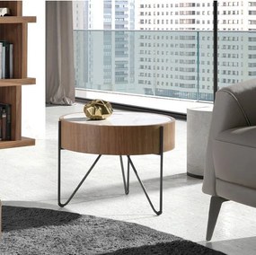Masuta auxiliara deosebita design LUX Walnut-Marble