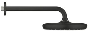 Palarie de dus rotunda negru mat Grohe Tempesta 210 mm cu brat
