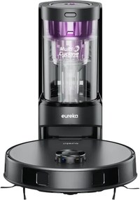 Aspirator robot Eureka E20 Plus, 8000 Pa, 2 l, 300 m², Pana la 180 min, Navigare 3D DuoDetect AI, Filtrare în 5 etape, Negru