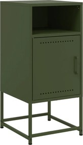 vidaXL Noptieră, verde măsliniu, 36x39x78 cm, oțel
