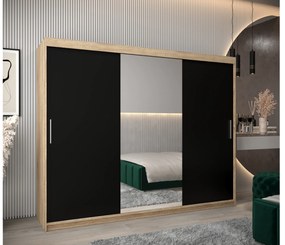 Dulap de haine 250 cm Toki 1 (stejar sonoma + negru mat). 1064955