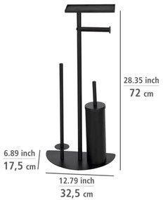 WENKO 26060100 - Set WC COSENZA, 32,5 x 72 cm, negru