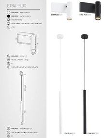 Pendul design minimalist Etna plus alb 8cm